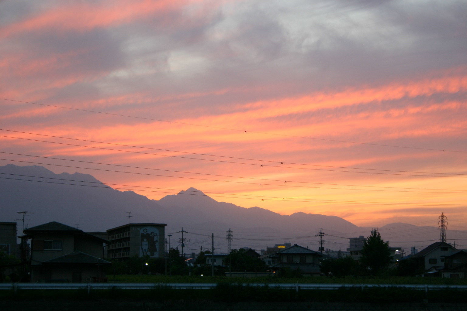 昨日の夕焼け